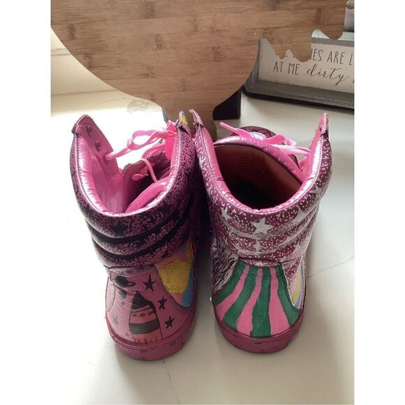 Kenneth Cole Reaction Hand Painted Barbie Core Ken Shoes Sz 12 - Picture 4 of 13